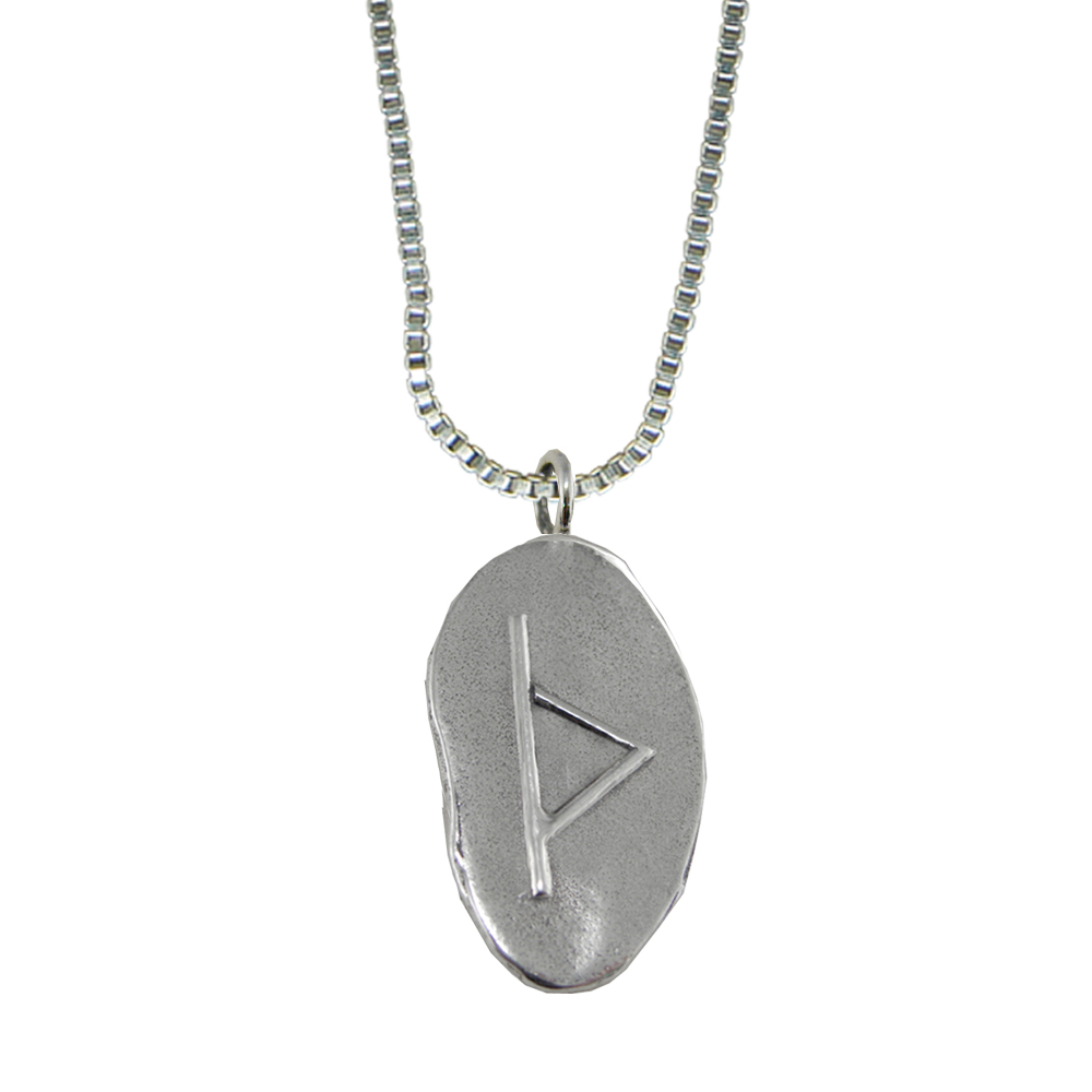 Sterling Silver Runic Symbol Pendant for Powerful Protection